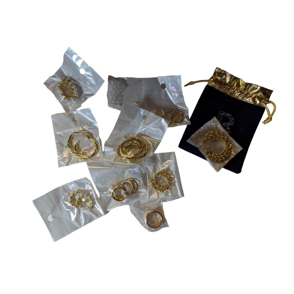 Barzel Gold Tone Filigree Hoop Earrings Lot